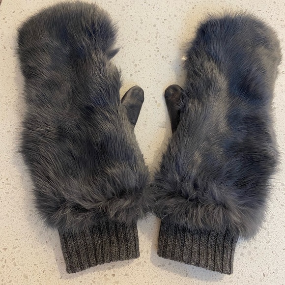 partenopea guanti Napoli Accessories - Genuine leather & rabbit fur mittens